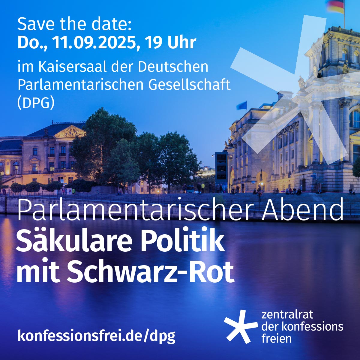 Parlamentarischer Abend: Säkulare Politik mit Schwarz-Rot
